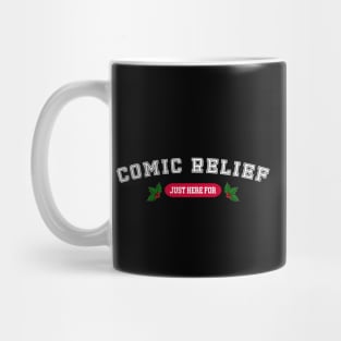 Comedic Relief, just here for - Funny Christmas Vintage College Style Mug